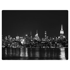 Photography Of Buildings New York City  Nyc Skyline Premium Plush Fleece Blanket (extra Small) by Bakwanart