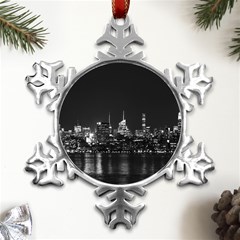 Photography Of Buildings New York City  Nyc Skyline Metal Small Snowflake Ornament