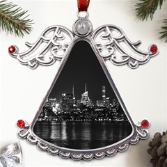 Photography Of Buildings New York City  Nyc Skyline Metal Angel With Crystal Ornament