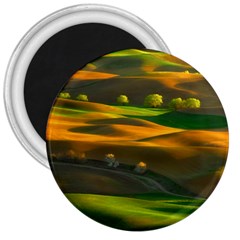 Landscape Usa Nature Washington State Trees Field Palouse 3  Magnets by Bakwanart