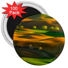 Landscape Usa Nature Washington State Trees Field Palouse 3  Magnets (100 Pack) by Bakwanart