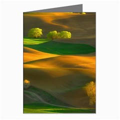 Landscape Usa Nature Washington State Trees Field Palouse Greeting Cards (pkg Of 8)