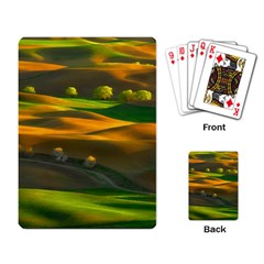 Landscape Usa Nature Washington State Trees Field Palouse Playing Cards Single Design (rectangle)