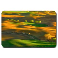 Landscape Usa Nature Washington State Trees Field Palouse Large Doormat by Bakwanart