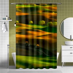 Landscape Usa Nature Washington State Trees Field Palouse Shower Curtain 48  X 72  (small)  by Bakwanart