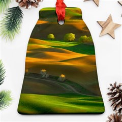 Landscape Usa Nature Washington State Trees Field Palouse Ornament (bell) by Bakwanart