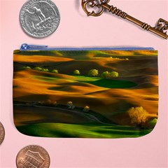 Landscape Usa Nature Washington State Trees Field Palouse Large Coin Purse by Bakwanart