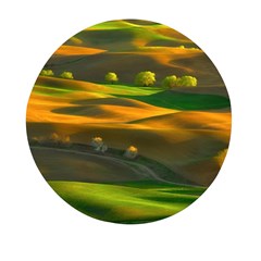 Landscape Usa Nature Washington State Trees Field Palouse Mini Round Pill Box by Bakwanart