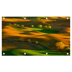 Landscape Usa Nature Washington State Trees Field Palouse Banner And Sign 7  X 4  by Bakwanart