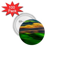 Grassland Nature Palouse Green Field Hill Sky Butte 1 75  Buttons (100 Pack)  by Bakwanart