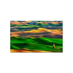 Grassland Nature Palouse Green Field Hill Sky Butte Sticker Rectangular (100 Pack) by Bakwanart