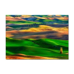 Grassland Nature Palouse Green Field Hill Sky Butte Sticker A4 (100 Pack) by Bakwanart