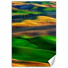 Grassland Nature Palouse Green Field Hill Sky Butte Canvas 20  X 30  by Bakwanart