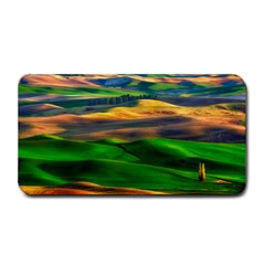 Grassland Nature Palouse Green Field Hill Sky Butte Medium Bar Mat by Bakwanart