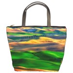 Grassland Nature Palouse Green Field Hill Sky Butte Bucket Bag Front