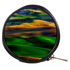 Grassland Nature Palouse Green Field Hill Sky Butte Mini Makeup Bag by Bakwanart