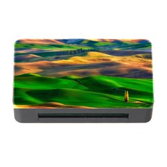 Grassland Nature Palouse Green Field Hill Sky Butte Memory Card Reader With Cf by Bakwanart