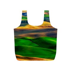 Grassland Nature Palouse Green Field Hill Sky Butte Full Print Recycle Bag (s) by Bakwanart