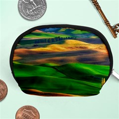 Grassland Nature Palouse Green Field Hill Sky Butte Accessory Pouch (medium) by Bakwanart