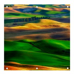 Grassland Nature Palouse Green Field Hill Sky Butte Banner And Sign 4  X 4 