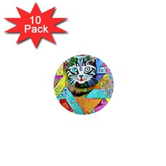 Kitten Cat Pet Animal Adorable Fluffy Cute Kitty 1  Mini Magnet (10 Pack)  by 99art