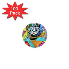 Kitten Cat Pet Animal Adorable Fluffy Cute Kitty 1  Mini Magnets (100 Pack)  by 99art