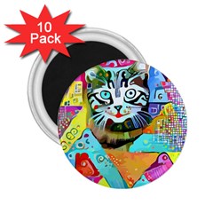 Kitten Cat Pet Animal Adorable Fluffy Cute Kitty 2 25  Magnets (10 Pack)  by 99art