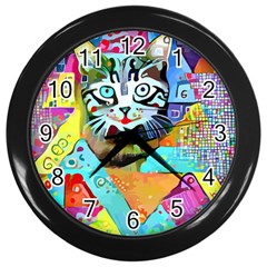 Kitten Cat Pet Animal Adorable Fluffy Cute Kitty Wall Clock (black) by 99art