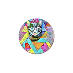 Kitten Cat Pet Animal Adorable Fluffy Cute Kitty Golf Ball Marker (4 Pack) by 99art