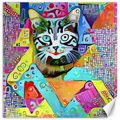 Kitten Cat Pet Animal Adorable Fluffy Cute Kitty Canvas 12  X 12  by 99art