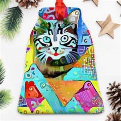 Kitten Cat Pet Animal Adorable Fluffy Cute Kitty Bell Ornament (two Sides) by 99art