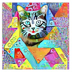 Kitten Cat Pet Animal Adorable Fluffy Cute Kitty Square Satin Scarf (36  X 36 ) by 99art