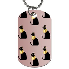 Cat Egyptian Ancient Statue Egypt Culture Animals Dog Tag (one Side) by 99art