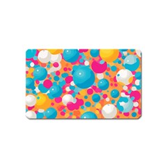 Circles Art Seamless Repeat Bright Colors Colorful Magnet (name Card) by 99art