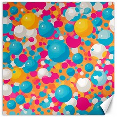 Circles Art Seamless Repeat Bright Colors Colorful Canvas 12  X 12  by 99art