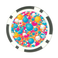 Circles Art Seamless Repeat Bright Colors Colorful Poker Chip Card Guard (10 Pack) by 99art