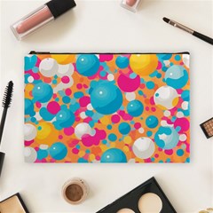 Circles Art Seamless Repeat Bright Colors Colorful Cosmetic Bag (large) by 99art