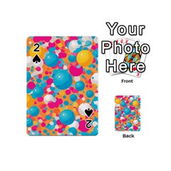 Circles Art Seamless Repeat Bright Colors Colorful Playing Cards 54 Designs (mini) by 99art