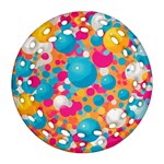 Circles Art Seamless Repeat Bright Colors Colorful Ornament (Round Filigree) Front