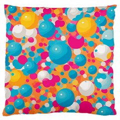 Circles Art Seamless Repeat Bright Colors Colorful Large Cushion Case (one Side) by 99art