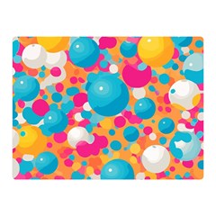 Circles Art Seamless Repeat Bright Colors Colorful Two Sides Premium Plush Fleece Blanket (mini)