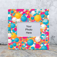 Circles Art Seamless Repeat Bright Colors Colorful White Box Photo Frame 4  X 6  by 99art