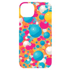 Circles Art Seamless Repeat Bright Colors Colorful Iphone 14 Plus Black Uv Print Case by 99art