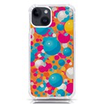 Circles Art Seamless Repeat Bright Colors Colorful iPhone 14 TPU UV Print Case Front