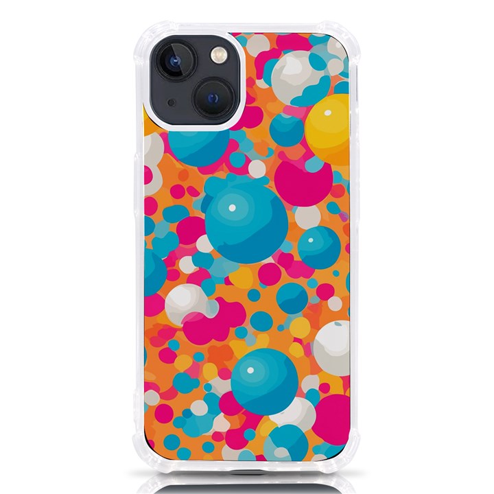 Circles Art Seamless Repeat Bright Colors Colorful iPhone 13 TPU UV Print Case