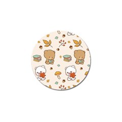 Bear Cartoon Background Pattern Seamless Animal Golf Ball Marker by 99art