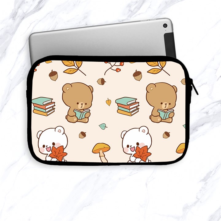 Bear Cartoon Background Pattern Seamless Animal Apple iPad Mini Zipper Cases