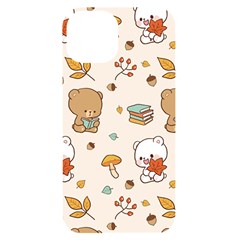 Bear Cartoon Background Pattern Seamless Animal Iphone 14 Black Uv Print Case