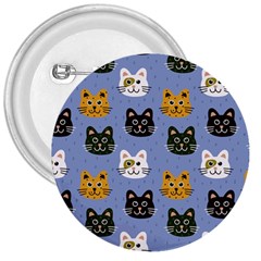 Cat Cat Background Animals Little Cat Pets Kittens 3  Buttons by 99art