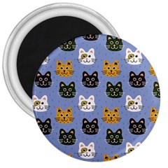 Cat Cat Background Animals Little Cat Pets Kittens 3  Magnets by 99art